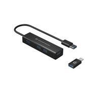 Conceptronic Hub USB HUBBIES06B – USB 3.2 Gen 1 (3.1 Gen 1) Type-A 5000 Mbit/s – Noir (1 unité)
