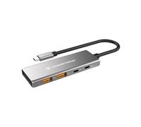 CONCEPTRONIC HUBBIES15G Hub 4 Ports USB 3.2 Gen 2, 10 Gbit/s, USB-C x 2, USB-A x 2, 100 W USB PD, boîtier en Aluminium