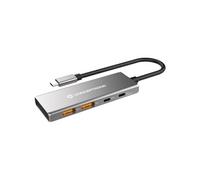 CONCEPTRONIC HUBBIES15G Hub 4 Ports USB 3.2 Gen 2, 10 Gbit/s, USB-C x 2, USB-A x 2, 100 W USB PD, boîtier en Aluminium