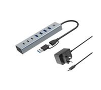 Conceptronic Hub USB HUBBIES20GP – USB 3.2 Gen 1 (3.1 Gen 1) Type-C 5000 Mbit/s Gris