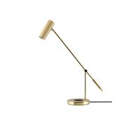 Hubble Read Lampe à Poser avec Chargement sans Fil Laiton Brossé