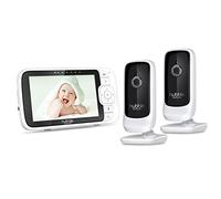 Hubble View - Double Moniteur pour bébé de 12,7 cm avec 2 caméras, Zoom panoramique numérique, Conversation bidirectionnelle, Moniteur de température ambiante, Double Moniteur pour bébé avec caméras