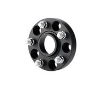 Hubcentric Élargisseurs Voie pour Range pour Rover pour Evoque LR2 pour Volvo pour S60 pour Jaguar pour E Pace M14x1.5 1 Pièce Entretoise Forgée Hubcentric PCD 5x108 CB 63.4(Black 25mm)