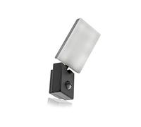 HUBER Applique murale LED avec détecteur de mouvement 140° 10 W 800 lm IP54 Applique murale d'extérieur avec détecteur de mouvement I Applique murale intérieure orientable rotative Anthracite