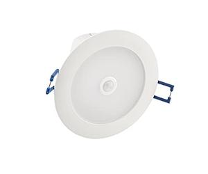 HUBER Downlight LED 6 W 900 lm Blanc Chaud avec Détecteur de Mouvement PIR - Spot Encastrable - 86 mm - IP20 - Intérieur - 3000 K - 230 V - 1 Unité - Chambre à Coucher - Modern Bedroom