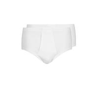 HUBER Duo Line 2: 2 Rippe Slip mit Eingriff 2er Pack, Blanc (0500), M (Lot de 2) Homme