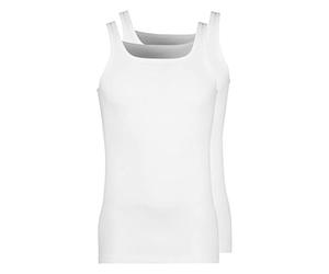 HUBER Herren Achselshirt 2er Pack Tricot, Blanc (0500), M (Lot de 2) Homme