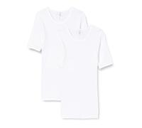 HUBER Herren Shirt Kurzarm 2er Pack Tricot, Vert (Blanc 0500), L (Lot de 2) Homme