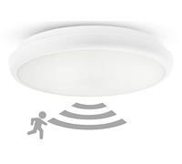 HUBER HML 16 HF Plafonnier LED avec détecteur de mouvement 360° pour intérieur et extérieur I 1500 lm Plafonnier avec détecteur de mouvement I IP54 I Plafonnier Lampe