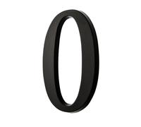 HUBER numéro de maison 0 en aluminium 20 cm I numéros de maison pour la maison et la porte I numéro de maison XL I plaques de numéro de maison au design 3D noir noble, revêtement en poudre