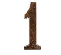 HUBER numéro de maison 1 en aluminium 20 cm I numéros de maison pour la maison et la porte I numéro de maison XL I plaques de numéro de maison en cuivre noble design 3D, revêtement par poudre