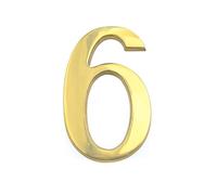 HUBER numéro de maison 6/9 en laiton 20 cm I numéros de maison pour maison et porte I numéro de maison XL I plaques de numéro de maison en laiton noble design 3D, brillant