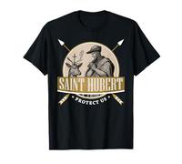 Hubert Hubertus Patron catholique Saint des Chasseurs Bowhunter T-Shirt