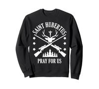 Hubert Hubertus Patron Saint of Hunters Fusils de Chasse Sweatshirt