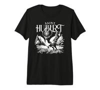 Hubert Hubertus Saint Patron des Chasseurs cerf catholique T-Shirt Haut de Gamme