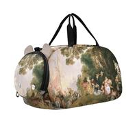 Hubert Robert Sac de voyage avec compartiment à chaussures pour fille Motif paysage, Antoine Watteau Embarkation Cythère, Classique