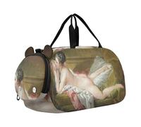 Hubert Robert Sac de voyage avec compartiment à chaussures pour fille Motif paysage, Imprimé Boucher Imprimé Blond Nude, Classique