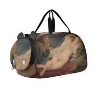 Hubert Robert Sac de voyage avec compartiment à chaussures pour fille Motif paysage, Rubens imprime Ermit Sleeping Angelica, Classique