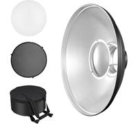 HUBI-Beauty Dish 30 Cm/12 Pouces Réflecteur Standard Avec Grille En Nid D'Abeille Noire,Diffuseur D'Argent Et Sac De Rangement,Studio Photo Pour Flash De Studio Avec Fixation Bowens