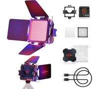 HUBI-Fiveray M20C Combo Lumière Vidéo Rgb 20W Pour Le Tournage Avec Le Réseau Maillé Bluetooth,Éclairement De Crête 1950Lux,2500K-10000K,Système De Refroidissement Dynavort Mark Ii(Combo Pack)