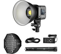HUBI-Gvm Cri97 80W Lampe Vidéo Avec Boîte À Lumière,Contrôle De L'Application 2700K-7500K Led Studio Lumière Pour La Photographie,Lumière Photo Bi-Color Avec 8 Effets De Lumière Pour Vidéo Youtube