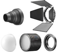 HUBI-Kit De Montage Magnétique Pour Lampes Led Ms60Bi,Ms60R,Rs60R,Rs60Bi Et Flashs À Tête Ronde V100,V1 Pro,Ad100 Pro,Avec Pare-Soleil Lumineux,Diffuseurs Et Snoot