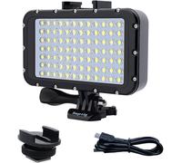 HUBI-Lumiére Vidéo,Lampe Étanche,Lumière De Plongée,84 Led Lampe,Imperméable 164 Pieds (50 Mètres) Compatible Avec Les Appareils Photo Reflex Gopro Canon Nikon Pentax Panasonic Sony Samsung
