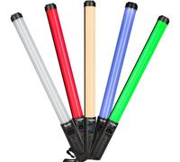 HUBI-Lumis Glow Tube Lumineux À Led Rvb Avec 256 Nuances De Couleurs Et 7 Effets De Lumière Idéal Pour La Photographie De Portraits Et La Peinture Légère 114 Led 1100 Lx (5500 K,100%)