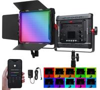 HUBI-P35R Rgb Video Lighting,Rgb Led Video Light With App Control,Photography Lighting Kit Cri/Tlci 97+ For Tiktok Youtube,Gaming,Zoom,Video Recording