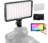HUBI-Panneau Led Rgb,Ml8Rc Lumiere Camera Avec Fonction Power Bank 2500 9000K Cri 96+,Eclairage Video Portable 187G Pour Appareil Photo Canon Sony Charge Par Type C,Panneau-Led-Rgb-Lumiere-Video