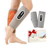 HubiCare Masseur chauffant pour les jambes avec compression d'air, 3 niveaux d'intensité, rechargeable par USB-C, soulage la fatigue du mollet, améliore la circulation sanguine, cadeau de soins