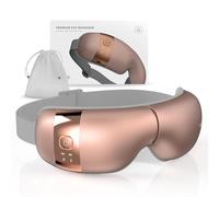 HubiCare Masseur pour les yeux avec chaleur, vibrations et musique Aide à soulager la tension, les cernes, la sécheresse et pour soulager la migraine, la relaxation et un meilleur sommeil, cadeau pour