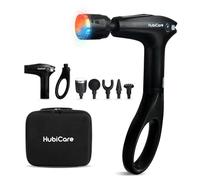 HubiCare Pistolet de massage chaud et froid avec poignée d'extension améliorée, massage par percussion des tissus profonds, masseur musculaire du dos, portable pour soulager la douleur, affichage LED
