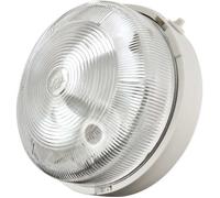 Hublot 1/4 tour IP44 E27 Classe II Blanc - PROVENCE OUTILLAGE - Applique - Extérieur - Plastique - Verre - 60W