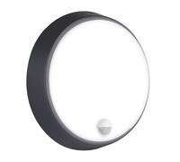 Hublot à LED rond d'extérieur avec détecteur Luceco noir/blanc 14W 1400lm
