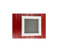 Hublot Carré Blanc PVC 300x300 mm à visser vitrage sablé