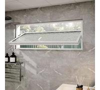 Hublot carré en alliage d'aluminium, fenêtre à battant pivotante à 360°, Pour Salle De Bain, Chambre Et Salon(Wit,33x28in/84x71cm (LxH))