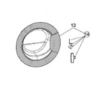 Hublot complet - ARISTON HOTPOINT - Blanc - Compatible WHIRLPOOL