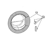 Hublot complet d'origine Machine à laver, Lave-linge C00542929, 488000542929 ARISTON HOTPOINT Machine à laver, Lave-linge C00542929, 488000542929 ARIS