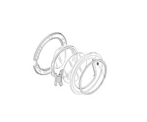Hublot complet Machine à laver Lave-linge 41044324 CANDY