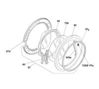 Hublot complet (repère 67) Machine à laver, Lave-linge 43015213 CANDY