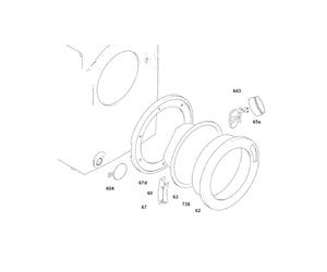 Hublot complet repère 67 Machine à laver, Lave-linge 43029254 CANDY Machine à laver, Lave-linge 43029254 CANDY