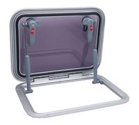 Hublot de bateau, fenêtre de hublot de bateau, fenêtre rectangulaire avec cadre en aluminium anodisé et couvercle en acrylique de 10 mm d'épaisseur, fenêtre de puits de toit de bateau pour bateau