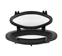 Hublot d'ouverture marine,Hublot de trappe de pont ovale, Hublot de remplacement pour fenêtre Hublot de pont Hatch d'accès et couvercle pour yacht/marine/bateau/hublots, 400x200mm,noir