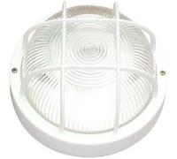 Hublot E27 avec grillage, max 60 W, sans ampoule, rond, blanc