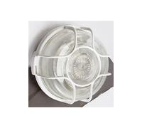 Hublot E27 + grille, sans ampoule, rond, blanc Blanc