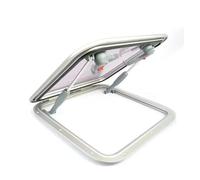 Hublot en alliage d'aluminium - Multi-taille - Carré - En acrylique - Accessoire pour toit ouvrant, yacht - Fermeture éclair (211 mm x 211 mm)