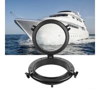 Hublot marin à ouverture ronde de 216 à 265 mm avec verre trempé de 4 mm, cadre en ABS, raccords en acier inoxydable 316, résistant aux UV pour bateau ou camping-car (216 mm)