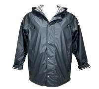 Hublot Mode Marine Proue Nautical Veste de pluie à capuche zippée pour homme Jaune, bleu marine, X-Large