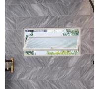 Hublot pivotant à 360° avec poignées, hublot en verre trempé et alliage d'aluminium, Pour Salle De Bain, Chambre Et Salon(Wit,32x31in/81x79cm (LxH))